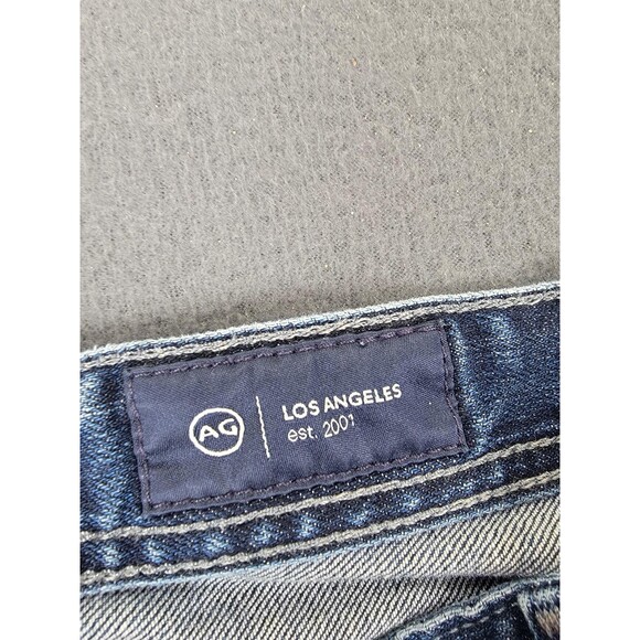 AG Everett Jeans Mens 38x34 Blue Slim Straight Japanese Fabric Stretch Denim - Picture 10 of 14